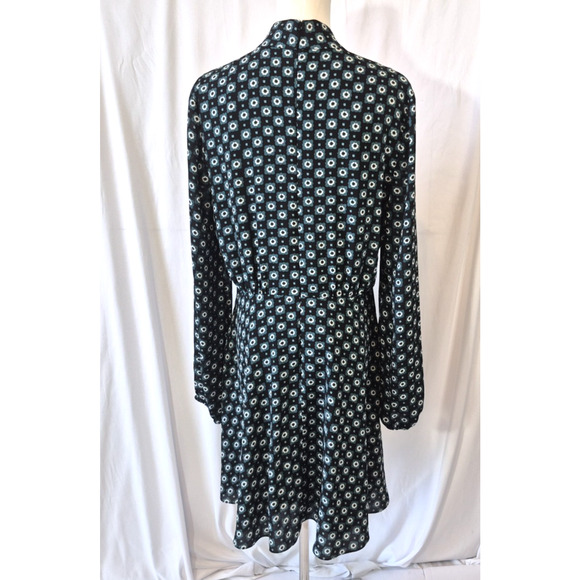 Ted Baker Womens Designer Green Floral Rocoo Tie Neck Dress Size 3 US 8 - Picture 6 of 8